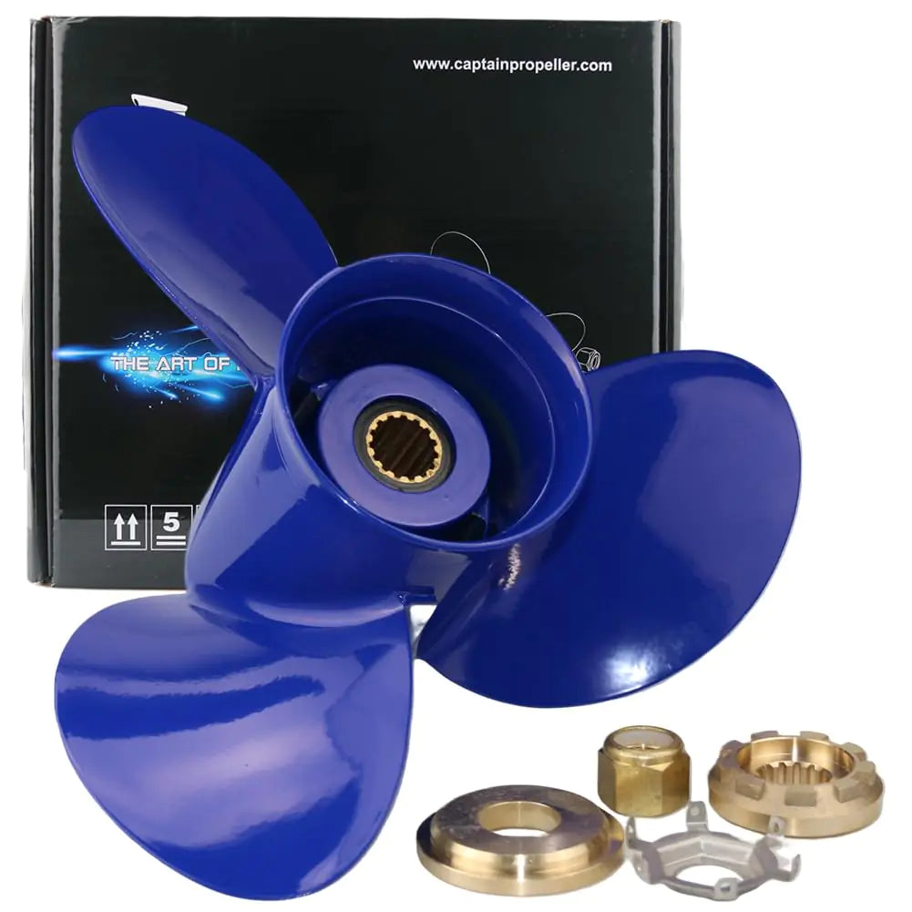 Boatman Navy Blue 13x19 Aluminum Outboard Propeller fit Mercury Engine 40/50/70/75/80/90/100/115/125/140 HP15 Spline ToothRH